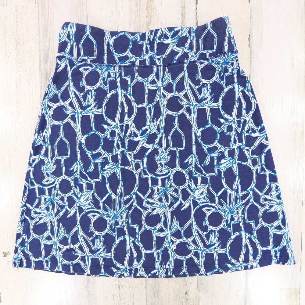 Lilly Pulitzer Skirt Womens XS Brenna Blue Bamboo